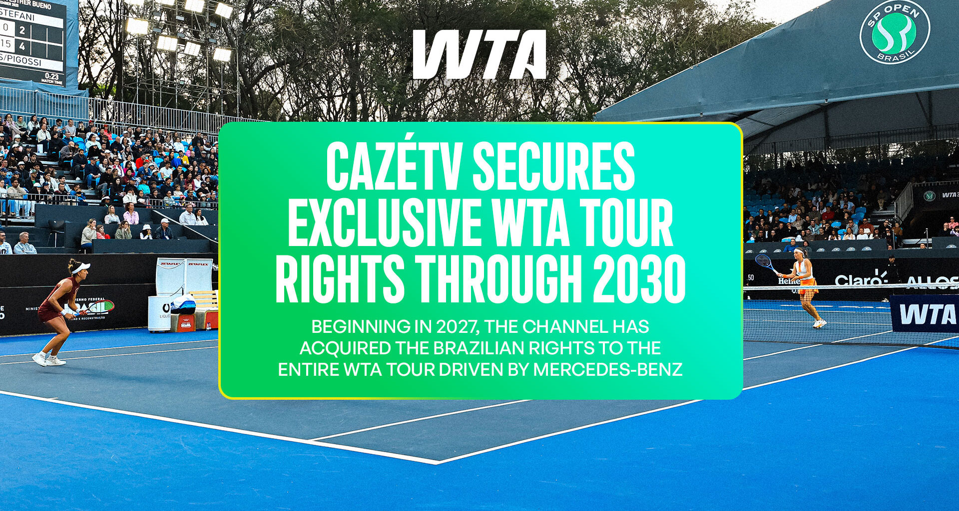 CazéTV expands tennis project, secures exclusive WTA Tour rights through 2030
