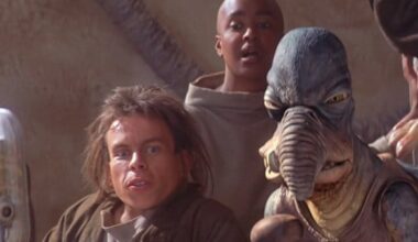 Weazel and Watto watching podrace