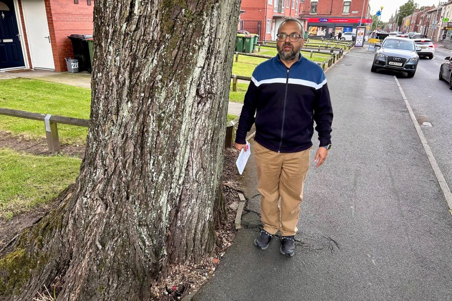 Cllr Vohra on St George's Road. Credit: Blog Preston