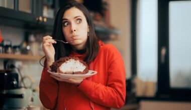 Woman Eating Cake Cheating Diet Hungry Cravings
