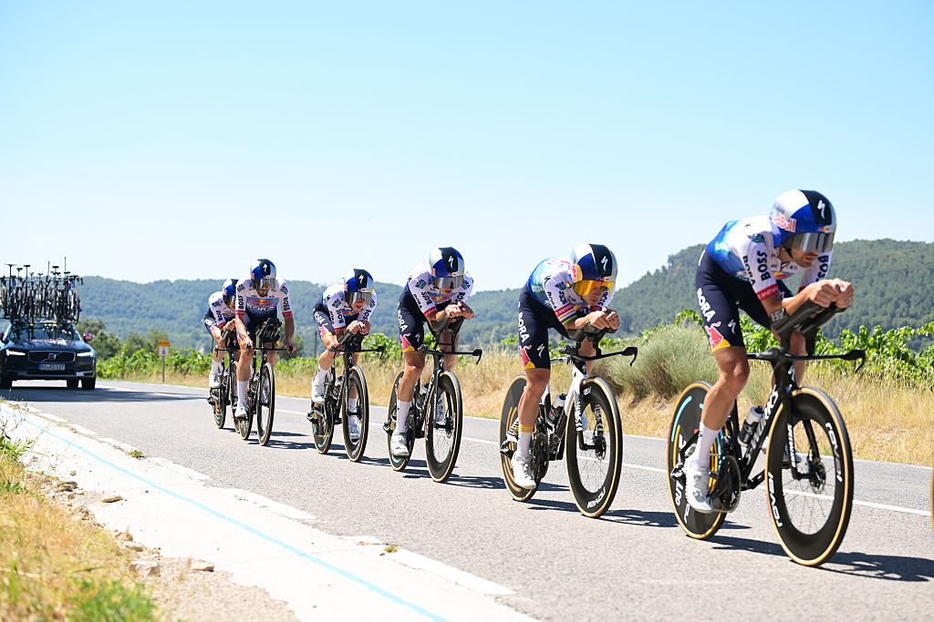 2026 Tour de France: Red Bull-Bora-Hansgrohe train near Barcelona for the opening TTT stage