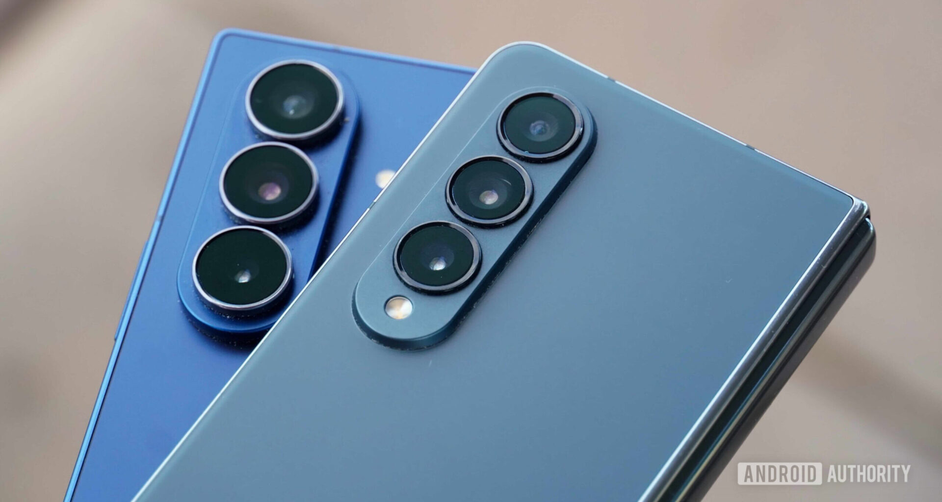 The rear camera systems on the Galaxy Z Fold 7 and Galaxy Z Fold 4.