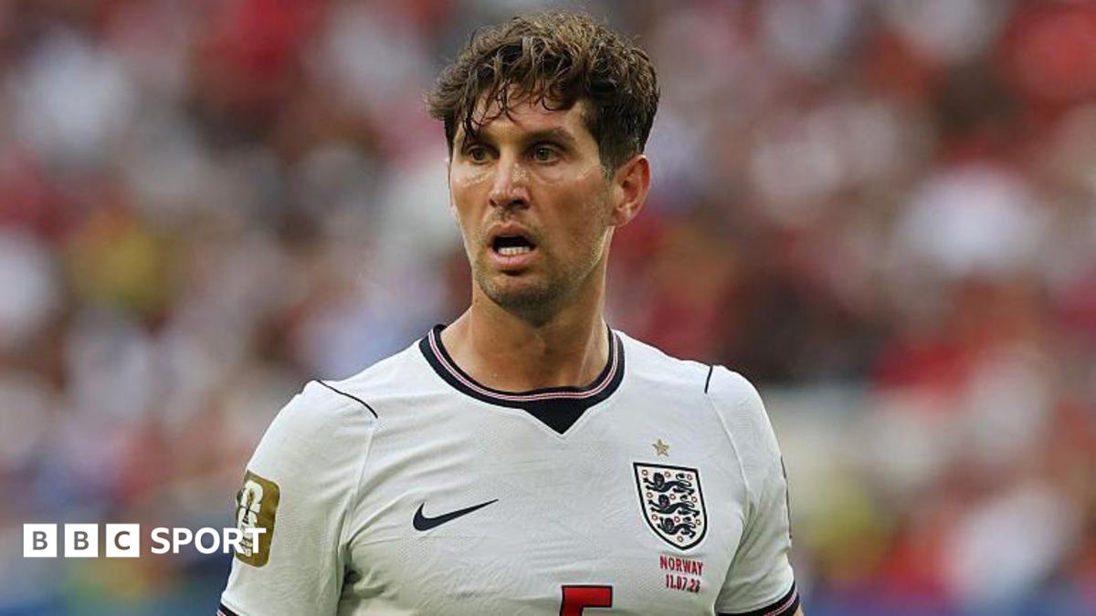 John Stones playing for England at the World Cup.