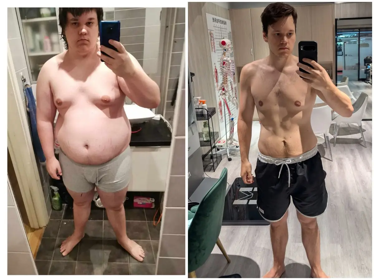 His overall weight loss. (TikTok/@imhelgis)