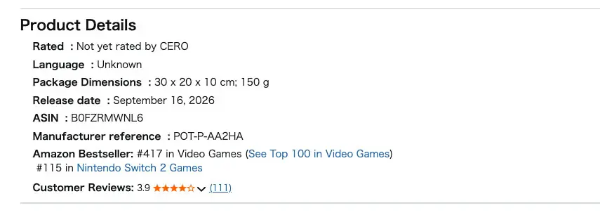 Source: Amazon Japan