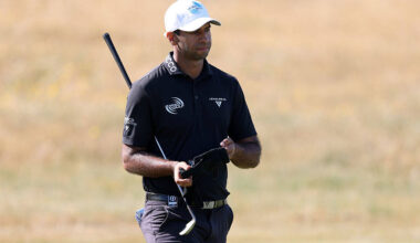 Aaron Rai during a practice round ahead of The 154th Open