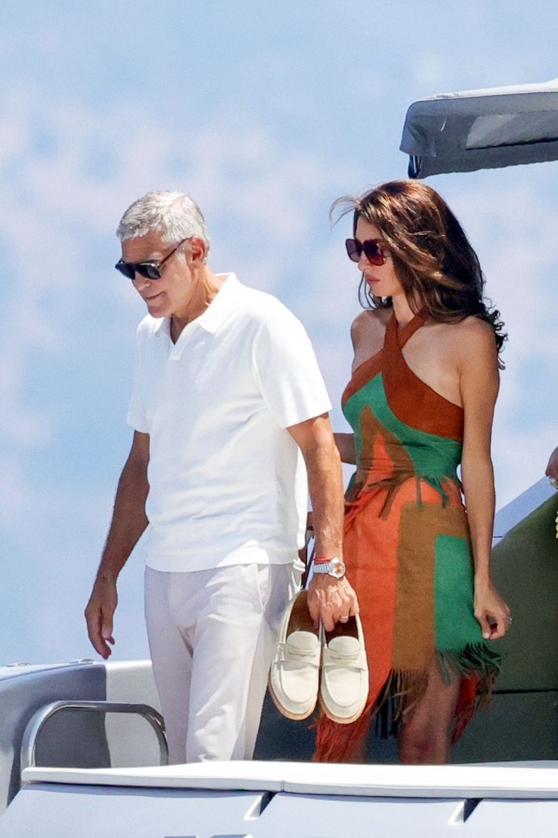 George and Amal Clooney arrived by yacht for a stylish day in Capri, enjoying a romantic summer escape together.