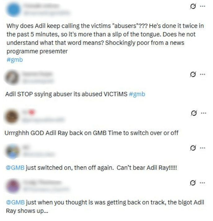 Adil Ray's comments and return sparked criticism from social media users