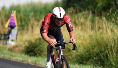 Baptiste Veistroffer racing at the 2026 Tour de France.