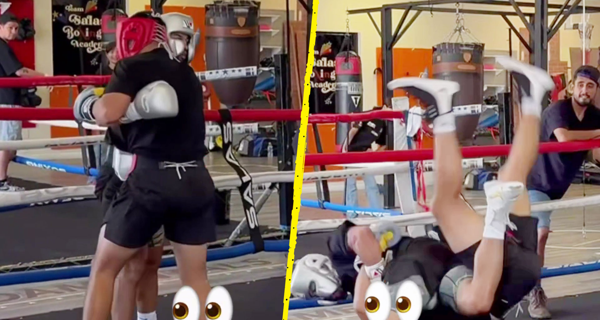 Boxing world champion Rolly Romero slams sparring partner as all hell breaks loose