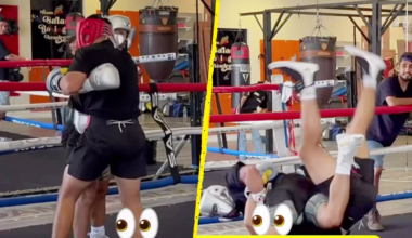 Boxing world champion Rolly Romero slams sparring partner as all hell breaks loose