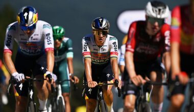 2026 Tour de France stage 3: Remco Evenepoel (centre) finishes eighth