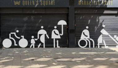 Art school students and Bob Design brand refresh a 750-year-old London market with collaged pictograms