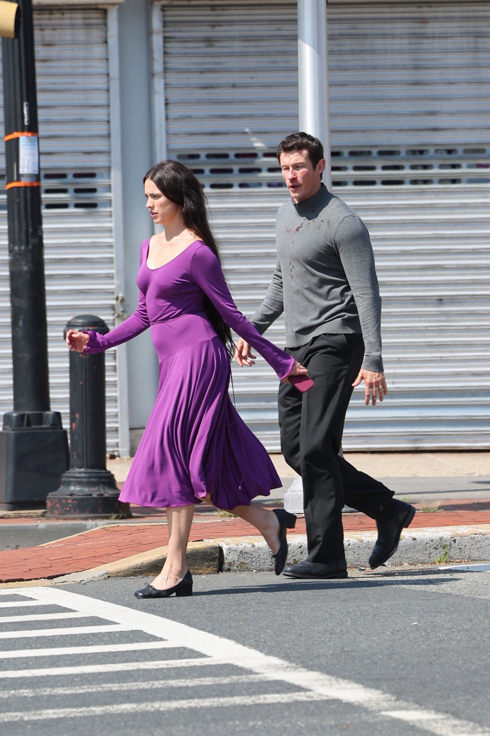 Margaret Qualley, Callum Turner, filming Possession margaret qualley, callum turner, filming possession
