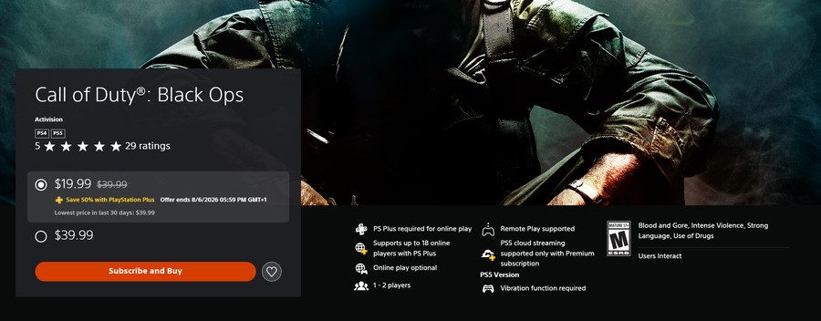 Call of Duty: Black Ops 1 + 2 PS5 PS4 2