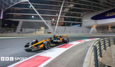 Oscar Piastri's McLaren at last year's Abu Dhabi Grand Prix