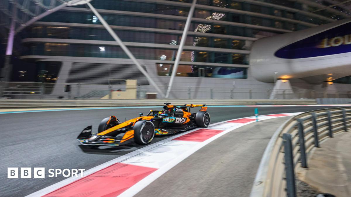 Oscar Piastri's McLaren at last year's Abu Dhabi Grand Prix