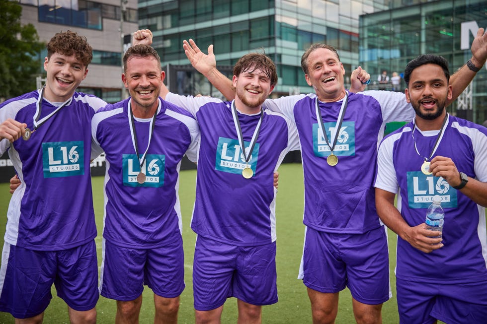 nick pickard ashley taylor dawson sam meyer ijaz rana charlie behan, hollyoaks vs waterloo road 5 a side football match