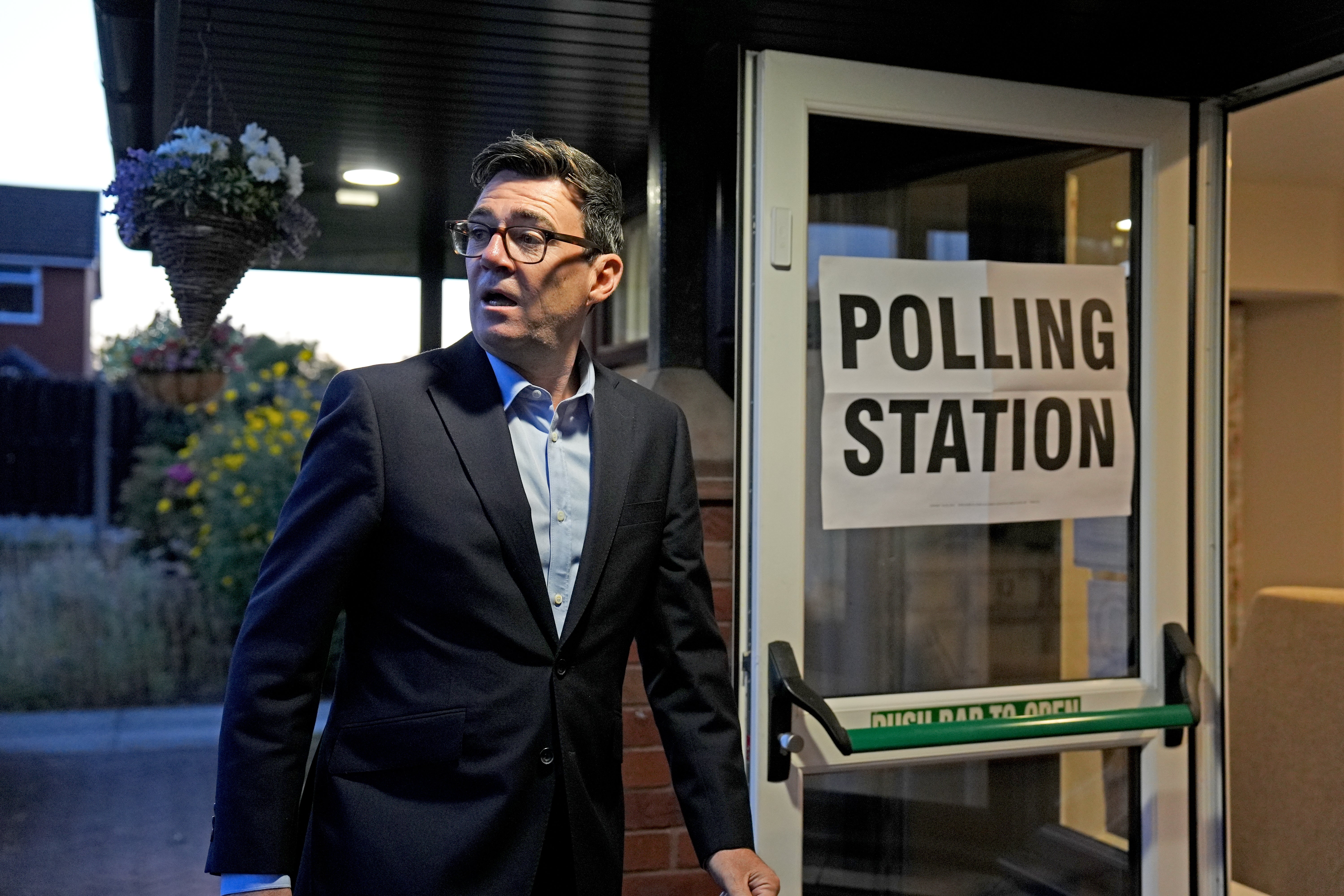 Andy Burnham cast his vote in the by-election to choose his successor as Greater Manchester mayor late on Thursday (Annabel Lee-Ellis/PA)