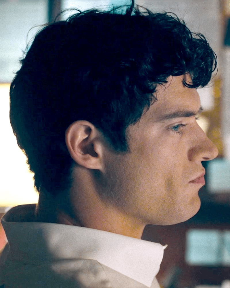 David Corenswet as Clark Kent in Superman.