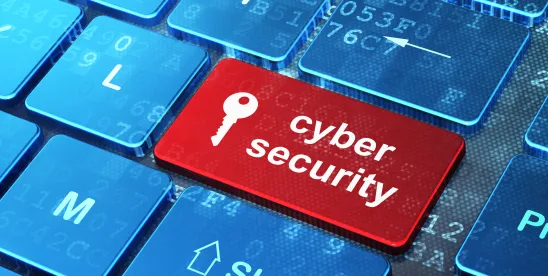 laptop keyboard with one red key reading "cybersecurity" and key symbol; UK Organizations Must Provide Accessible Data Protection Complaint Method