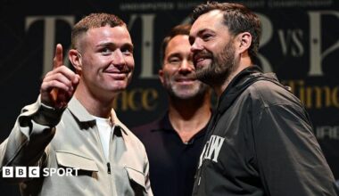 Paddy Donovan, Eddie Hearn and Tyrone McKenna