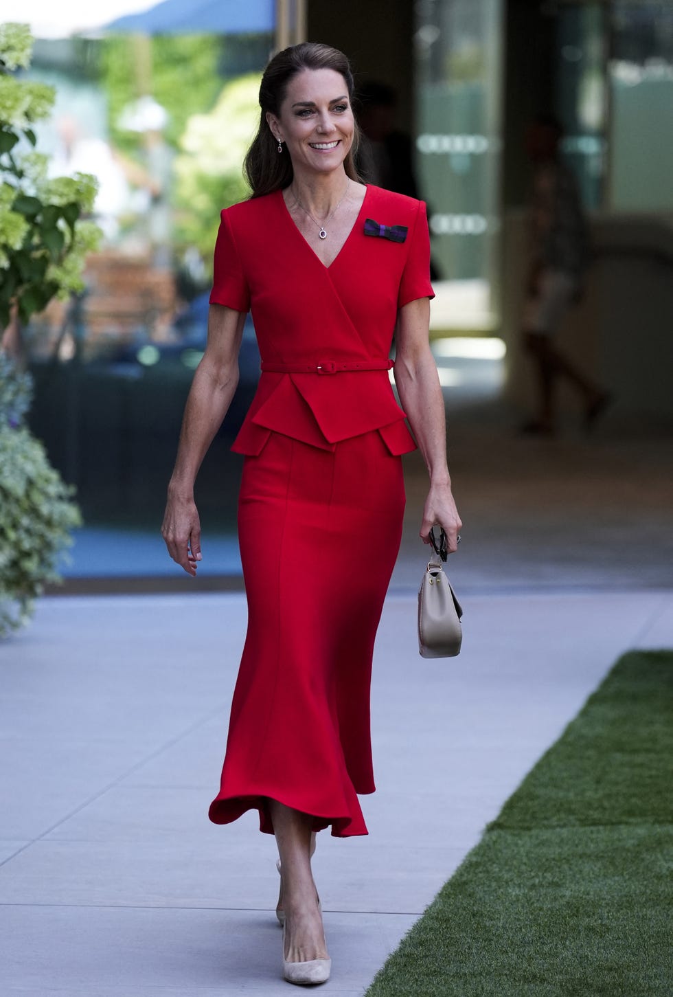 britain's catherine, princess of wales arrives to attend the women's singles final tennis match on the thirteenth day of the 2026 wimbledon championships at the all england lawn tennis and croquet club in wimbledon, southwest london, on july 11, 2026. (photo by andrew matthews / pool / afp) / restricted to editorial use