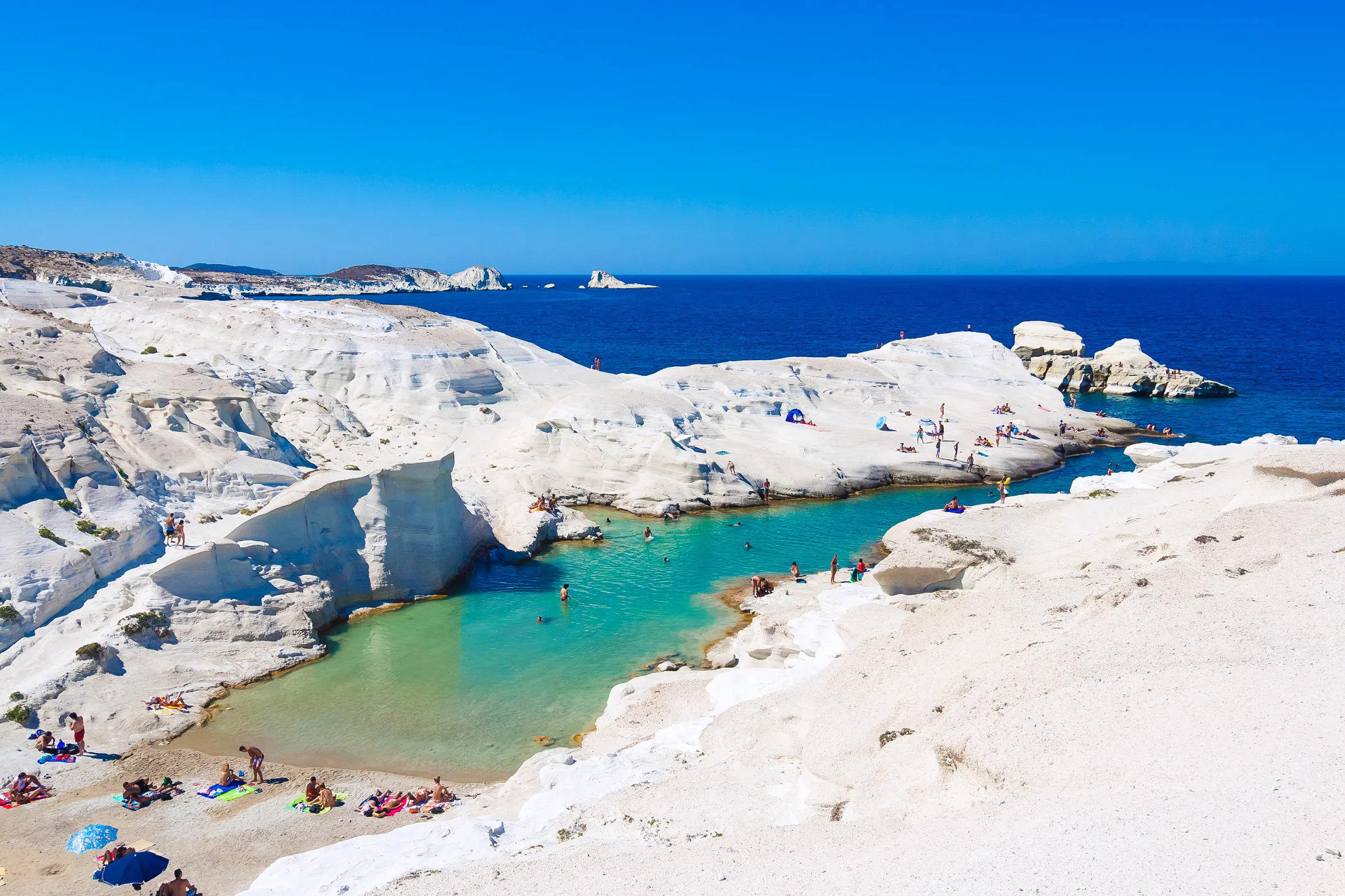 Sarakiniko beach on Milos island, Greece