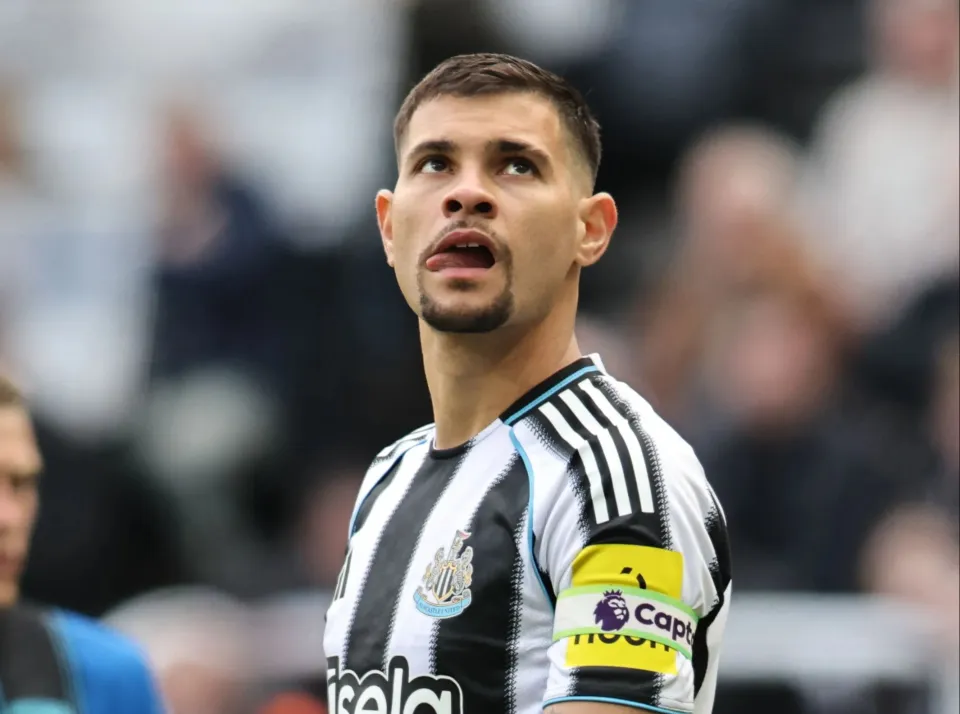 Newcastle United's Bruno Guimaraes looks on during their match against Bournemouth