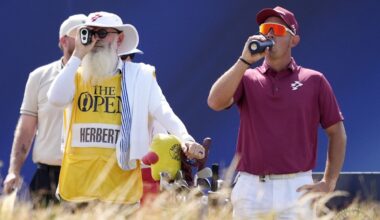 Open leader Lucas Herbert caught up in rangefinder controversy
