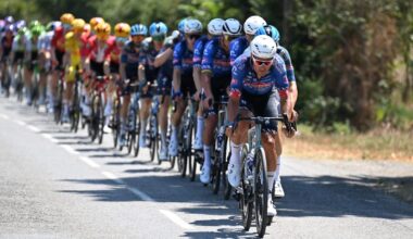 PAU, FRANCE - JULY 08: Silvan Dillier of Switzerland and Team Alpecin-Premier Tech leads the peloton during the 113th Tour de France 2026, Stage 5 a 158.3km stage from Lannemezan to Pau / #UCIWT / on July 08, 2026 in Pau, France.