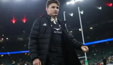 Beauden Barrett beaten by England centre as rugby's fittest player