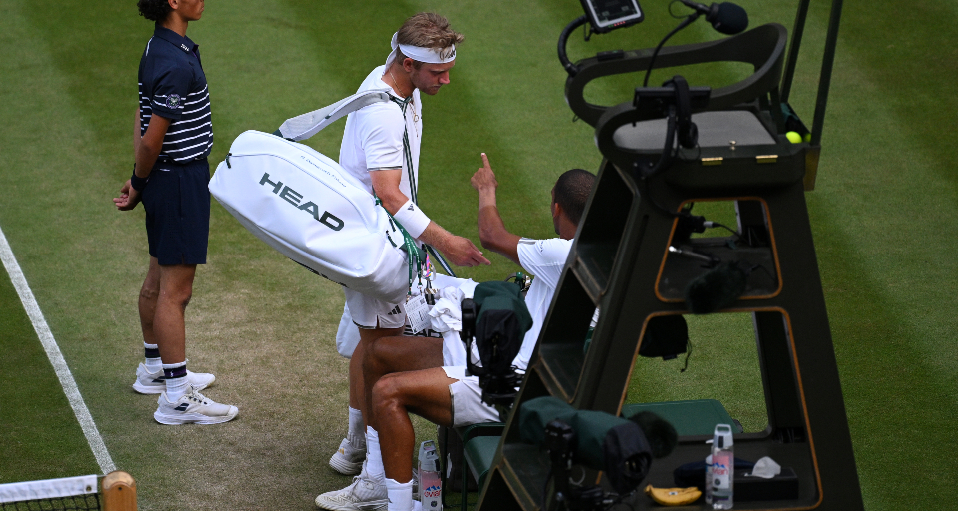Tennis stars get into furious row on court after playing 'point of the year' at Wimbledon