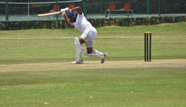 Nobubelebesisa “Nobe” Zwane in action during a cricket match. She is the youngest member of the SA U19 women’s squad at 14 years old.