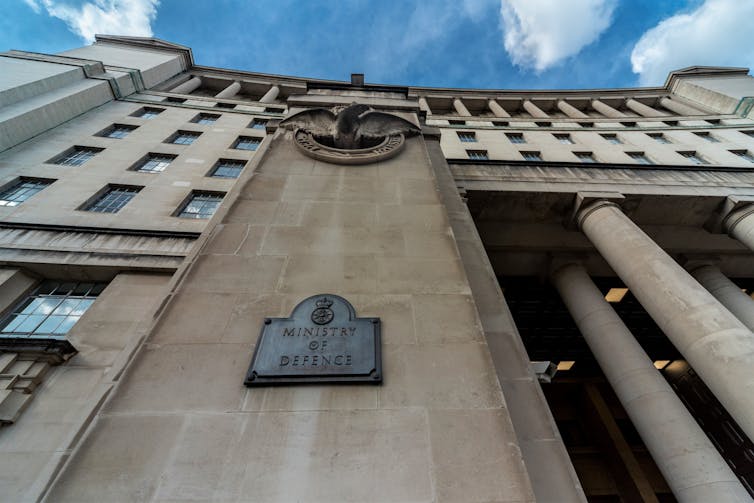 exterior shot of ministry of defence headquarters in london