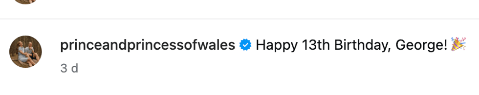 George birthday post caption