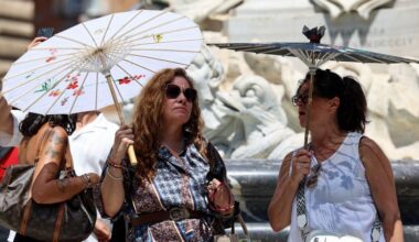 Dead trees and searing-hot benches: Rome’s multimillion-dollar cooling piazza shows the challenges of brutal heat