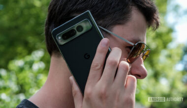 google pixel fold on a phone call