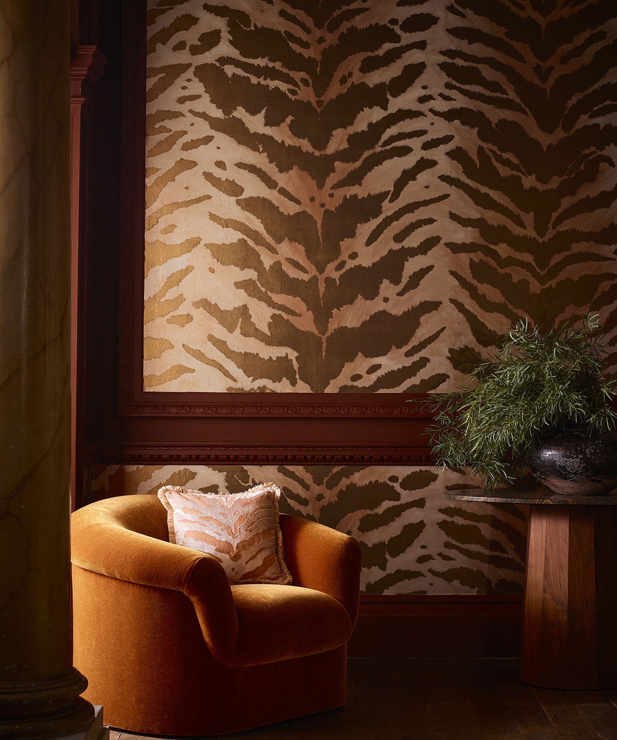 tiger wall covering