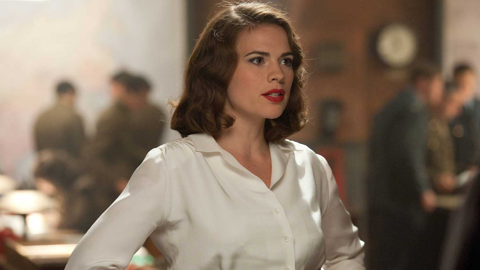 Hayley Atwell as Peggy Carter in Captain America: The First Avenger