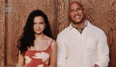 Disney Legend Dwayne Johnson and Catherine Lagaʻaia are seen backstage at CinemaCon 2026 in Las Vegas, NV, in this exclusive portrait.
