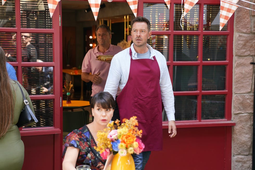 Nancy Osborne, Tony Hutchinson and Darren Osborne in Hollyoaks nancy osborne, tony hutchinson and darren osborne in hollyoaks