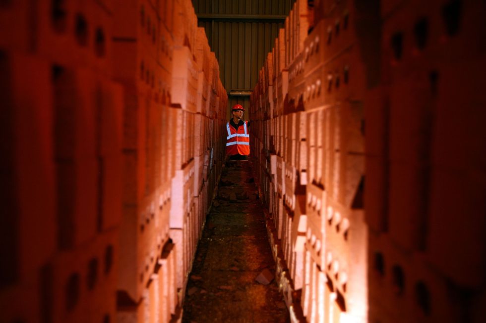 INside a brick making factory