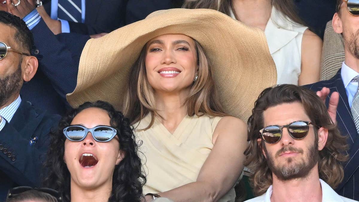 Jennifer Lopez, Andrew Garfield and Tom Hiddleston attend Wimbledon in London.