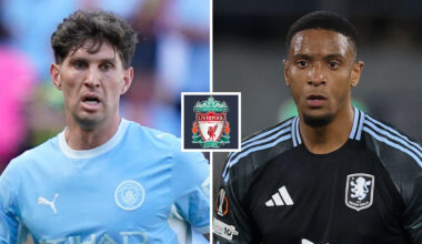 John Stones, Ezri Konsa, Liverpool badge
