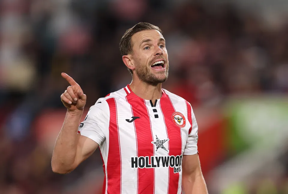 Jordan Henderson playing for Brentford