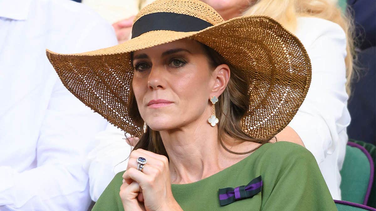 Catherine, Princess of Wales attends Wimbledon at the All England Lawn Tennis and Croquet Club.