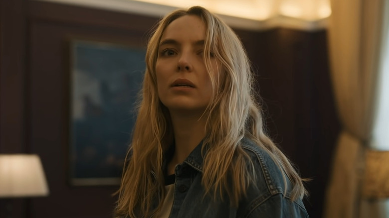 Villanelle looking off to the side