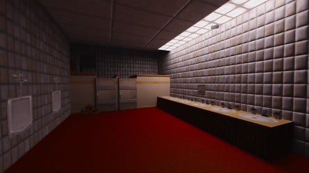 Left: the toilet in the first level of Duke Nukem 3D is perhaps the most influential in all of video games, and it's well presented here - complete with the original's disconcerting level of detail. Right: explosions properly illuminate their surroundings. Click to enlarge.