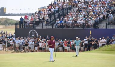 Lucas Herbert in action during round two of The 154th Open at Royal Birkdale.